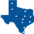 A map of texas showing the locations of the 2026 CE Workshops